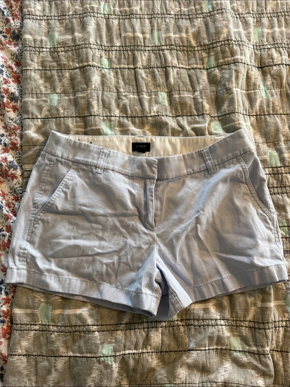 J. Crew Women's Pale Blue Chino Bermuda Shorts